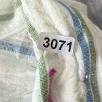 Habitat  Button Down Shirt Colorful Stripe 3/4‎ Sleeve Pockets White L Photo 7