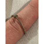 Ring Ring band silver plated unique rare size 7.75 0.76 tarnished from age Photo 1