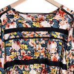 Anthropologie Holding Horses Garden Lace Floral Dress Orange Blue Long Sleeve XS Photo 2