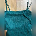 Lush Clothing Green Plisse textured Wide Leg jumpsuit ladies small Photo 2
