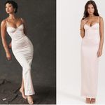 House Of CB New  Stefania Underwire Corset Bodice Satin Gown soft peach sz XS Photo 2