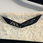 ZARA Women’s Ivory Square Neckline All Lace Top Photo 4