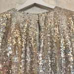 Anthropologie  Lisabette Sequined Mini Dress Silver Wrap Dress Small Photo 9