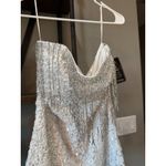 retrofete Cassandra Strapless Mini Dress Silver White Womens Size Medium Photo 5