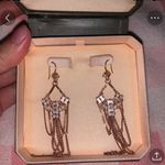 Juicy Couture Juicy chandelier earrings rose gold boho casual fall light colored stones y2k Photo 0