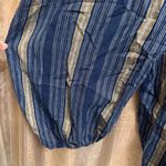 Free People Kind Favor Navy Blue Cotton Wide Leg Romper Jumpsuit Medium Photo 5