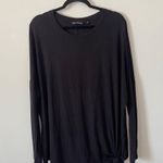 Athleta  Black Long Sleeve Tunic Top with Side Knot Sz Medium Photo 1