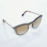 Valentino Gunmetal Cat Eye Sunglasses w/‎ Gold Gradient Lenses Silver Photo 7