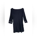 Apt. 9  Large Black Gauze Beach Coverup Lounge Summer Dress Embroidered Details Photo 3