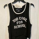 Filles a Papa FAP women's size II (medium) TOO COOL FOR SCHOOL wide arm tank top Black Photo 0
