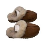 UGG Women's  Brand Disquette Platform Slippers Shoes Size 9 Chestnut 1122550 New Photo 2