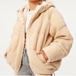 Good American Faux Shearling Cocoon Puffer Jacket Size XL Photo 0