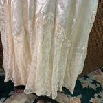 Antique Vintage Cream Satin and Lace Wedding Dress with Buttons Size XS White Photo 9