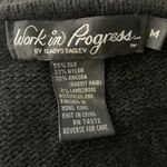 Vintage Work in Progress Silk Angora Sweater M Black Knit Beaded Gladys Bagley Size M Photo 5