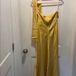NWT Commense STUNNING Elegant Yellow maxi gown. With tie belt. Size M Size M Photo 3
