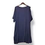 Eileen Fisher Women Navy Tencel Blend Shift Dress 3X Minimalist NWT Lagenlook Photo 1