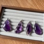 Final Sale! NWOT Uruguay Natural Amethyst pendant in Large size/24.43g/22.42/29.59/17.34g Photo 0