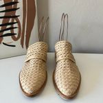 Freda‎ Salvador Nude Woven Spanish Leather Slip On Pointed Toe Keen Mules 6.5 Tan Photo 1