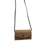 Tory Burch NWT Kira Chevron Chain Wallet Devon Sand Photo 6