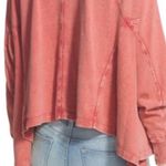 We The Free We The‎ Free Cupcake Sunrise Pullover Coral Oversized Cotton Top XS Boho Slouchy Photo 1