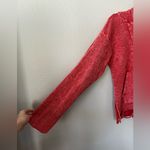 Alchemist Baja Distressed V Neck Pullover Sweatshirt in Red Women's Size XS Photo 3