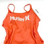 Hurley Coral White One Piece Side Cinch Summer Swimsuit Brand New XL Photo 8