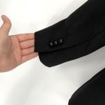 ZARA Basic Black Hook & Eye Collarless Blazer Jacket Small Photo 4