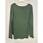 FRANC Women's Green Long Sleeve Scoop Neck Top Size 3X Organic Cotton Photo 4