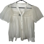 Sunday in Brooklyn  Tulle Swing Blouse Anthropologie Button Down Size XLarge NWT Photo 0