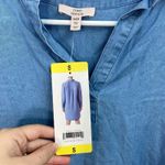 NEW Como Vintage women's light blue denim indigo long sleeve collared dress S Photo 3