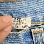 Urban Renewal  Women's Blue Patchwork Festival Levi's 550 Boho Tapered Jeans 24 Photo 5