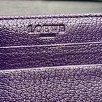 Loewe Purple Bifold Continental Wallet w/ Anagram - Preowned Photo 13