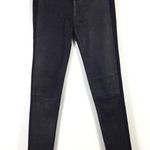 Rag and Bone Hyde Genuine Leather Panel Jeans Size 27 Coal Photo 0