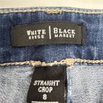 White House | Black Market Women's Size 8 Blue Straight Crop Jeans Photo 3
