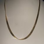 New! “I love you” Herringbone 14KGP Necklace Gold Photo 2