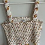 For Love & Lemons Georgia Smocked Mini Dress Mustard Small Photo 6