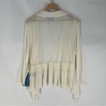 Vera Wang Simply Vera  Cream Women's Open Front Draped Shrug NWT Size L Petite Photo 9