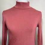 GAP Modern Turtleneck Long Sleeve Top Size Small Rose Pink Cotton Blend Photo 1
