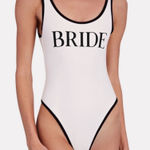 We Wore What  Bride Swimsuit with Black Trim NWT XL‎ Photo 0