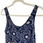 Free People RUMA Blue Floral Tiered Mini Dress Women's Size 2 Viscose Short Photo 2
