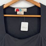 Free People  Beach Sleeveless Square Neck Black Cropped Tank Size Small NWT! Photo 1