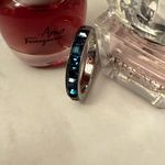 🍁Broadway Silver and Blue Crystal Ring Photo 1