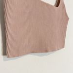 Glassons  Thick Knit Square‎ Neck Cropped Tank Top in Tan Pink Summer Size Large Photo 2