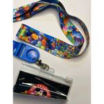 Disney NEW  Parks Pin Trading Lanyard With Card Holder Up Themed Balloons Design Photo 2