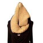 NWOT black and cream knit infinity scarf dress up any outfit while keeping warm Photo 1