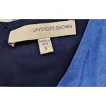 Lavender Brown  Silk Watercolor Abstract Mini Dress Pockets Racerback Size S Photo 6