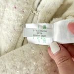 J.Crew NEW Cropped Lady Jacket Blazer in Marled Yarn Heather Ivory Size Medium Photo 6