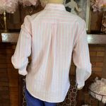 Licorice VINTAGE 1990'S PINK, WHITE & BLUE STRIPED COTTON BLEND BUTTON DOWN (M) Photo 4