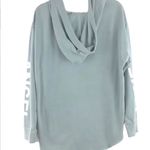 Victoria's Secret Victoria’s Secret Vee Neck Tie Front Pullover Hoodie in Teal sz Medium EUC Photo 4