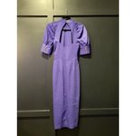 Revolve Rebecca Vallance Winslow short puff sleeve cut out back blue Midi Dress Size XS Photo 3